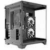 CiT DS240 Black mATX Gaming Case With Dual Chamber Panoramic Tempered Glass With 3 x CiT Pro Storm 120mm Fans and 6 Port PWM Hub - Alternative image