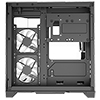 CiT DS240 Black mATX Gaming Case With Dual Chamber Panoramic Tempered Glass With 3 x CiT Pro Storm 120mm Fans and 6 Port PWM Hub - Alternative image