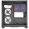 CiT DS240 Black mATX Gaming Case With Dual Chamber Panoramic Tempered Glass With 3 x CiT Pro Storm 120mm Fans and 6 Port PWM Hub - Alternative image