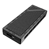 CiT DS240 Black mATX Gaming Case With Dual Chamber Panoramic Tempered Glass With 3 x CiT Pro Storm 120mm Fans and 6 Port PWM Hub - Alternative image