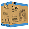 CiT DS240 Black mATX Gaming Case With Dual Chamber Panoramic Tempered Glass With 3 x CiT Pro Storm 120mm Fans and 6 Port PWM Hub - Alternative image