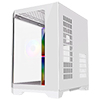 CiT DS240 White ATX Gaming Case With Dual Chamber Panoramic Tempered Glass With 3 x CiT Pro Storm 120mm Fans and 6 Port PWM Hub - Alternative image