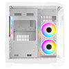 CiT DS240 White ATX Gaming Case With Dual Chamber Panoramic Tempered Glass With 3 x CiT Pro Storm 120mm Fans and 6 Port PWM Hub - Alternative image