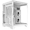CiT DS240 White ATX Gaming Case With Dual Chamber Panoramic Tempered Glass With 3 x CiT Pro Storm 120mm Fans and 6 Port PWM Hub - Alternative image