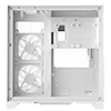 CiT DS240 White ATX Gaming Case With Dual Chamber Panoramic Tempered Glass With 3 x CiT Pro Storm 120mm Fans and 6 Port PWM Hub - Alternative image