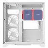 CiT DS240 White ATX Gaming Case With Dual Chamber Panoramic Tempered Glass With 3 x CiT Pro Storm 120mm Fans and 6 Port PWM Hub - Alternative image