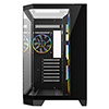 CiT DS360 PRO Black ATX Gaming Case With Dual Chamber Panoramic Tempered Glass With 4 x CiT Saturn PWM ARGB Fans and 6 Port PWM Hub - Alternative image