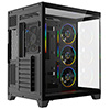 CiT DS360 PRO Black ATX Gaming Case With Dual Chamber Panoramic Tempered Glass With 4 x CiT Saturn PWM ARGB Fans and 6 Port PWM Hub - Alternative image