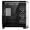 CiT DS360 PRO Black ATX Gaming Case With Dual Chamber Panoramic Tempered Glass With 4 x CiT Saturn PWM ARGB Fans and 6 Port PWM Hub - Alternative image