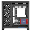CiT DS360 PRO Black ATX Gaming Case With Dual Chamber Panoramic Tempered Glass With 4 x CiT Saturn PWM ARGB Fans and 6 Port PWM Hub - Alternative image