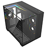 CiT Eclipse Black Micro-ATX Gaming Case With Three-Sided Tempered Glass and LED Strip With 3 x 120mm CiT Eclipse Infinity ARGB Fans - Alternative image