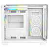 CiT Eclipse White Micro-ATX Gaming Case With Three-Sided Tempered Glass and LED Strip With 3 x 120mm Infinity ARGB Fans - Alternative image