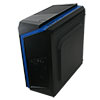 CiT F3 Black Micro-ATX Case With 12cm Blue LED Fan & Blue Stripe - Alternative image