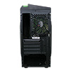 CiT F3 Black Micro-ATX Case With 12cm Green LED Fan & Green Stripe - Alternative image