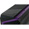CiT F3 Black Micro-ATX Case With 12cm Purple LED Fan & Purple Stripe - Alternative image
