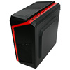 CiT F3 Black Micro-ATX Case With 12cm Red LED Fan  Red Stripe - Alternative image