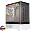 View more info on CiT F3 White Micro-ATX Curved Window PC Gaming Case with 3 x 120mm ARGB Fans Included With Tempered Glass Side Panel...