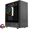 View more info on CiT F3 Black Micro-ATX Mesh PC Gaming Case with 3 x 120mm ARGB Fans Included With Tempered Glass Side Panel...