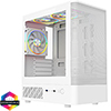 View more info on CiT F3 White Micro-ATX Mesh PC Gaming Case with 3 x 120mm ARGB Fans Included With Tempered Glass Side Panel...
