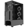 CiT Falcon Black ATX Mesh PC Gaming Case with 6 x 120mm ARGB Fans Included With Hinged Tempered Glass Side Panel - Alternative image