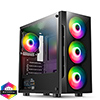 View more info on CiT Flash Gaming Matx Case 4x ARGB fans TG Front and Side Panels EPE...