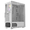 CiT Galaxy White Mid-Tower PC Gaming Case with 1 x LED Strip 1 x 120mm Rainbow RGB Fan Included Tempered Glass Side Panel - Alternative image
