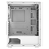CiT Galaxy White Mid-Tower PC Gaming Case with 1 x LED Strip 1 x 120mm Rainbow RGB Fan Included Tempered Glass Side Panel - Alternative image