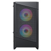 CiT Level 1 Black Micro-ATX Mesh PC Gaming Case with 3 x 120mm RGB Rainbow Fans Included With Tempered Glass Side Panel - Alternative image