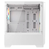CiT Level 2 White Micro-ATX Mesh PC Gaming Case with 3 x 120mm RGB Rainbow Fans Included With Tempered Glass Side Panel - Alternative image