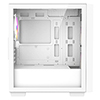 CiT Level 4 White Micro-ATX Mesh PC Gaming Case with 3 x 120mm RGB Rainbow Fans Included With Tempered Glass Side Panel - Alternative image