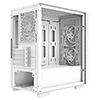 CiT Level 4 White Micro-ATX Mesh PC Gaming Case with 3 x 120mm RGB Rainbow Fans Included With Tempered Glass Side Panel - Alternative image