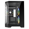 CiT Mars Black Micro-ATX Gaming Case With Dual Chamber Panoramic Tempered Glass With 3 x 120mm CiT Eclipse Infinity ARGB Fans - Alternative image