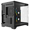 CiT Mars Black Micro-ATX Gaming Case With Dual Chamber Panoramic Tempered Glass With 3 x 120mm CiT Eclipse Infinity ARGB Fans - Alternative image