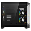 CiT Mars Black Micro-ATX Gaming Case With Dual Chamber Panoramic Tempered Glass With 3 x 120mm CiT Eclipse Infinity ARGB Fans - Alternative image