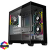 View more info on CiT Mercury Black Micro-ATX Gaming Case With Two-Sided Tempered Glass and Power Supply Shroud With 3 x 120mm Infinity PWM ARGB Fans...