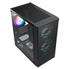 CiT Meta Black Micro-ATX Mesh PC Gaming Case with 2 x 140mm and 1 x 120mm ARGB Fans Included With Tempered Glass Side Panel - Alternative image