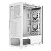 CiT Mirage F6 White ATX Gaming Case with TG Front and 30 Percent Tint TG Side Panel with 6 x Dual-Ring Infinity Fans and 6-Port Hub - Alternative image