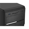 CiT MX-A05 Black Micro ATX Chassis Black Interior 500W PSU USB3 Cable Management - Alternative image