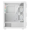 CiT Neo White ATX Gaming Case with Mesh Front and Tempered Glass Side 6-Port PWM Hub and 4 x CiT Celsius Dual-Ring Infinity Fans - Alternative image