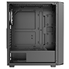 CiT Orion Black ATX Gaming Case with Mesh Front and Tempered Glass Side 6-Port PWM Hub and 4 x CiT Tornado Dual-Ring Infinity Fans - Alternative image