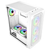 CiT Orion White ATX Gaming Case with Mesh Front and Tempered Glass Side 6-Port PWM Hub and 4 x CiT Celsius Dual-Ring Infinity Fans - Alternative image