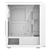 CiT Orion White ATX Gaming Case with Mesh Front and Tempered Glass Side 6-Port PWM Hub and 4 x CiT Tornado Dual-Ring Infinity Fans - Alternative image