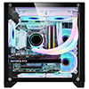 CiT Overseer Black MATX Gaming Cube with Tempered Glass Front and Side Panels with 3 x CiT Celsius Dual-Ring Infinity Fans Bundled - Alternative image