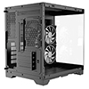 CiT Overseer Black MATX Gaming Cube with Tempered Glass Front and Side Panels with 3 x CiT Tornado Dual-Ring Infinity Fans - Alternative image
