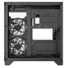 CiT Overseer Black MATX Gaming Cube with Tempered Glass Front and Side Panels with 3 x CiT Tornado Dual-Ring Infinity Fans - Alternative image