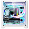 CiT Overseer White MATX Gaming Cube with Tempered Glass Front and Side Panels with 3 x CiT Celsius Dual-Ring Infinity Fans Bundled - Alternative image