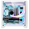 CiT Overseer White MATX Gaming Cube with Tempered Glass Front and Side Panels with 3 x CiT Tornado Dual-Ring Infinity Fans - Alternative image