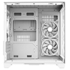 CiT Overseer White MATX Gaming Cube with Tempered Glass Front and Side Panels with 3 x CiT Tornado Dual-Ring Infinity Fans - Alternative image