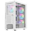 CiT Phantom XL White E-ATX Gaming Case with Crinkled Metal Mesh Front Tinted Tempered Glass Side 6 x Inner-Ring ARGB Fans 6-Port Hub - Alternative image