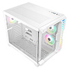 CiT Pro Android X Gaming Cube White Case with 3 x 120mm Infinity ARGB Fans 1 x 6-Port Fan Hub Tempered Glass Front and Side Panels - Alternative image